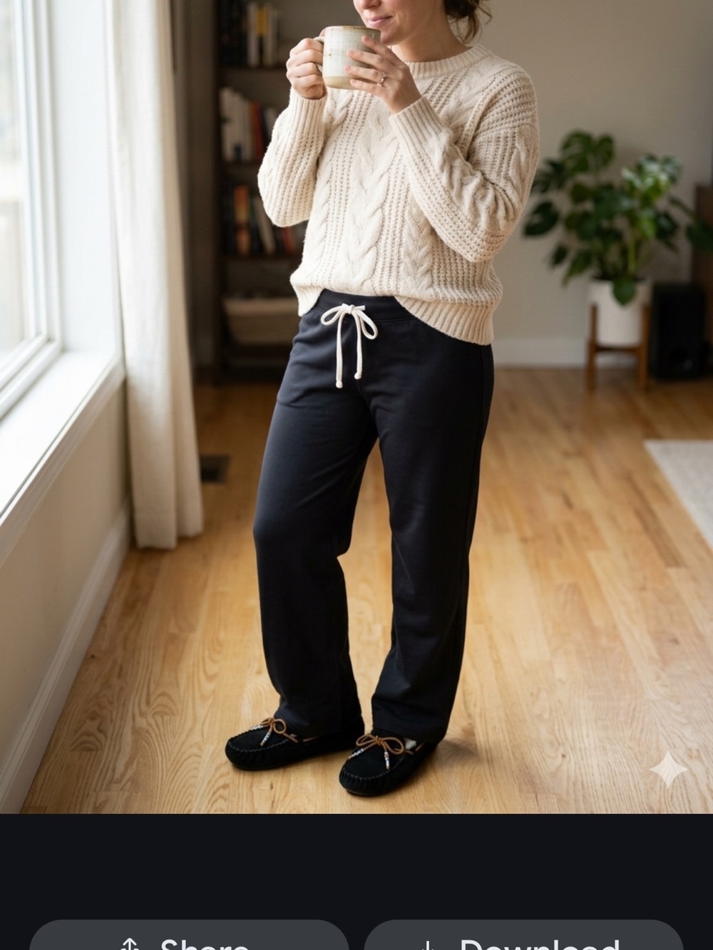 NWOT Lands’ End Sz L (14-16) Soft Comfy, Warm, Black Sweatpants